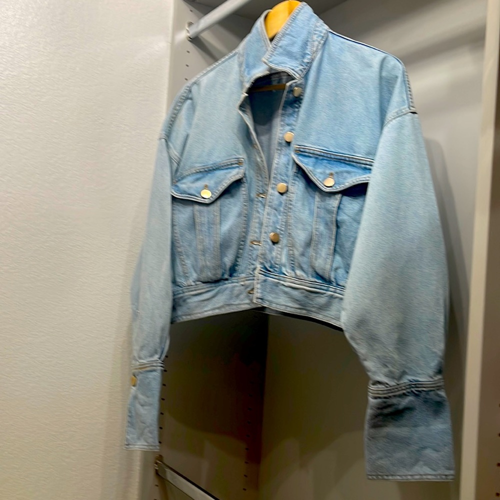 Topshop Crop Jean Jacket